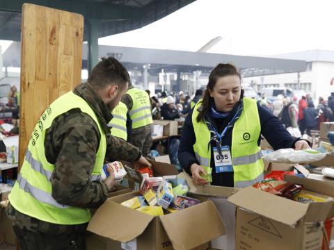 Polish Scouts organise supplies during their efforts to support Ukrainian refugees.