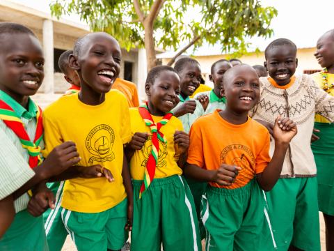 South Sudan Scouts laughing