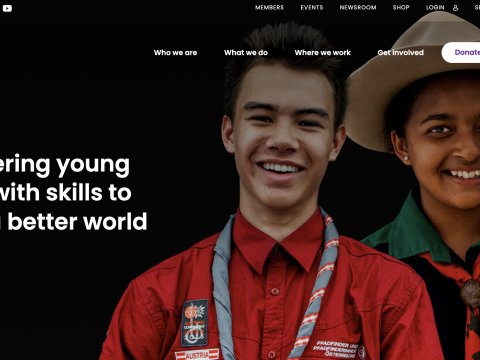 New Scout.org homepage