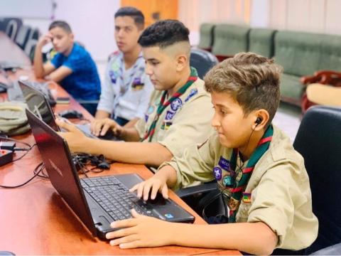 Scouts in Libya joined together to take part in the Jamboree On The Internet (@Joma.Tarua.n.sasi)