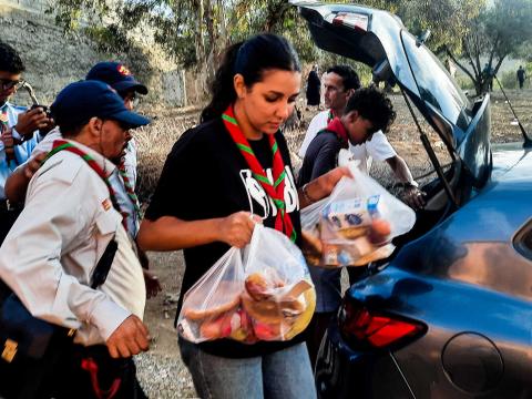 الكشافة المغربية تحمل الإمدادات لجهود الإغاثة من الزلزال