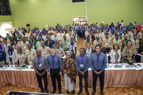 Participants at the opening ceremony