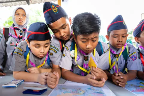 Malaysian Scouts Celebrating Jota Joti in Kuala Lumpur