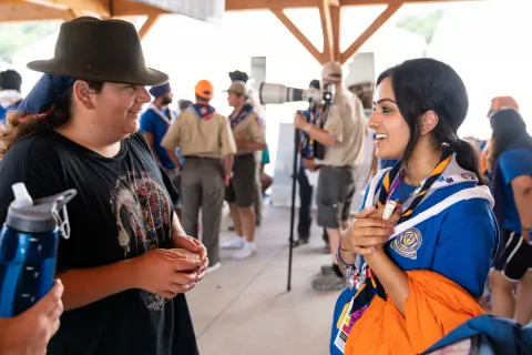 Sikh Scout explains her religion at the World Scout Jamboree 2019