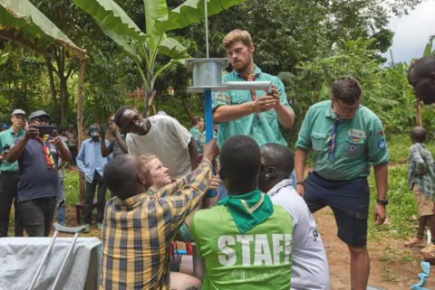 Scouts and community trying water