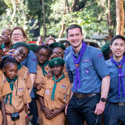 World Scout Committee members with Kenya Scouts